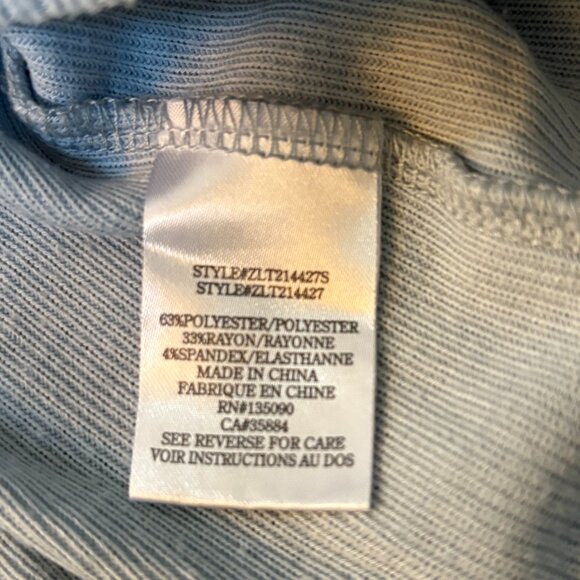 Z Supply Hang Out Rib Long Sleeve Top Lightweight Sweatshirt Blue Size Large - Picture 8 of 11